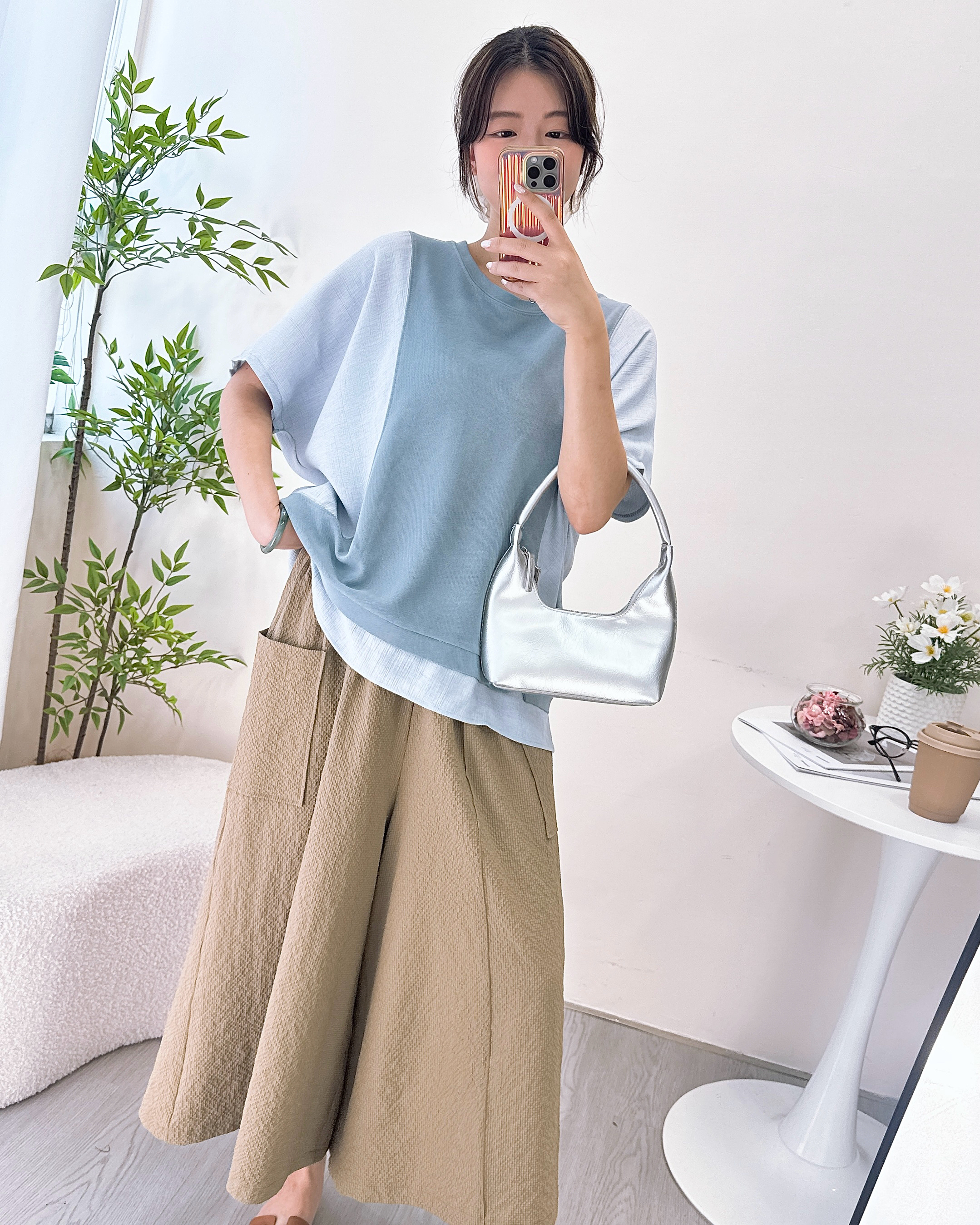 超舒服撞色拼布上衣 4色