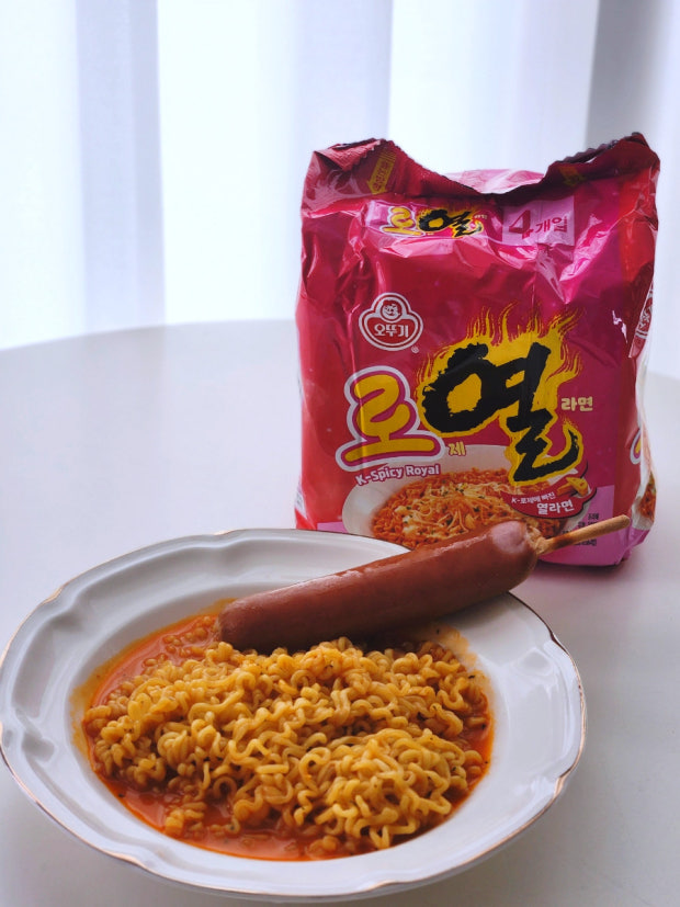  韓國Ottogi 不倒翁 ROYAL 玫瑰辣味 拌麵 4包 / 袋｜K-Spicy Royal Yeol Ramen