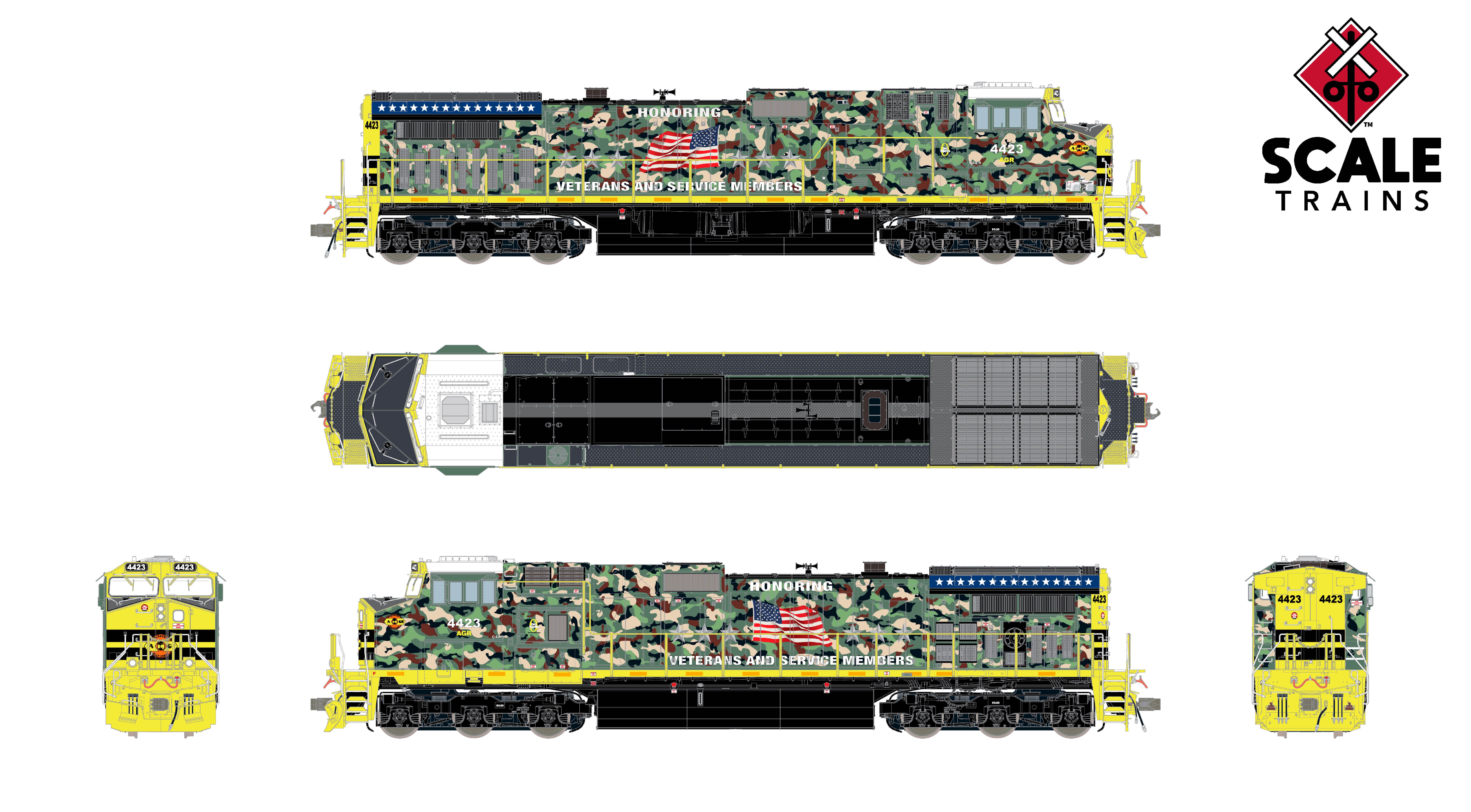 DASH 9-44CW, Alabama & Gulf Coast/Honoring Veterans #4423
