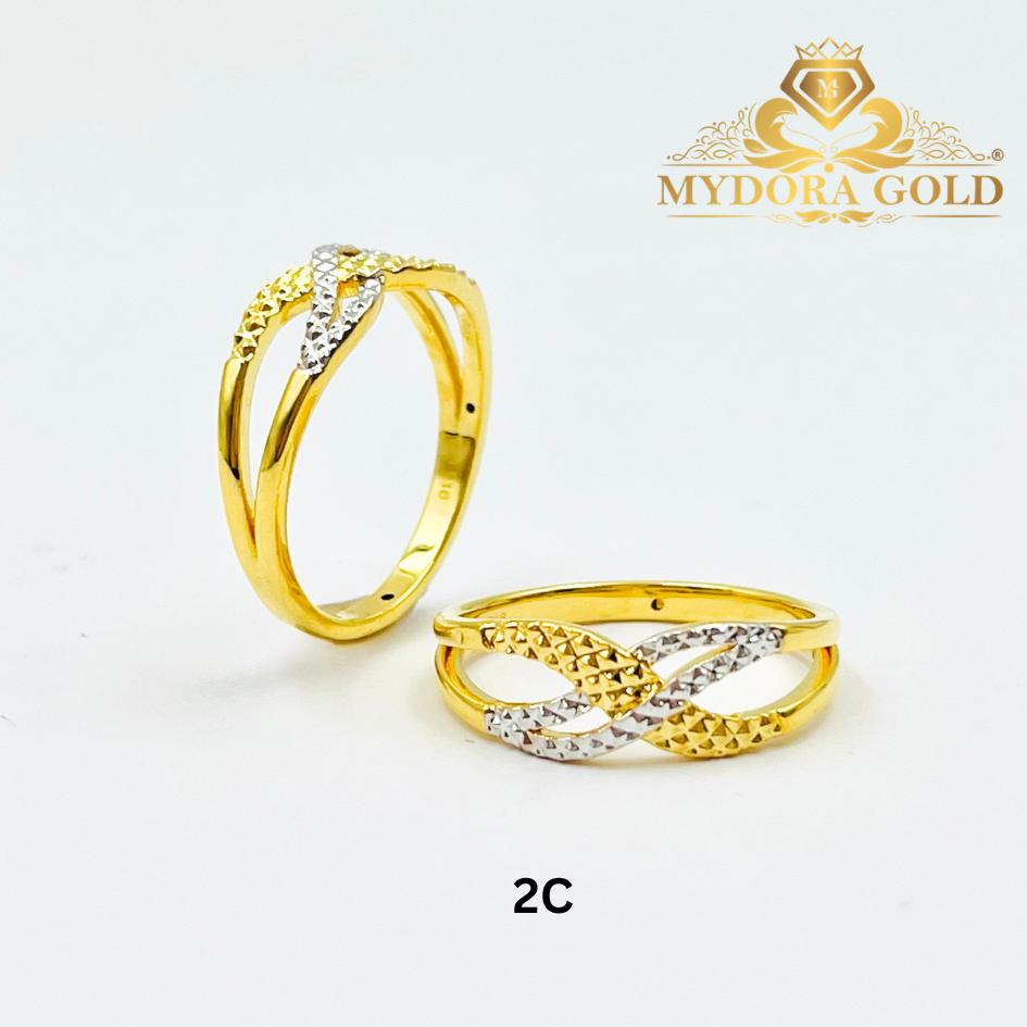 MYDORA Cincin Mask Double Cross Line (5G) l EMAS 916/22K