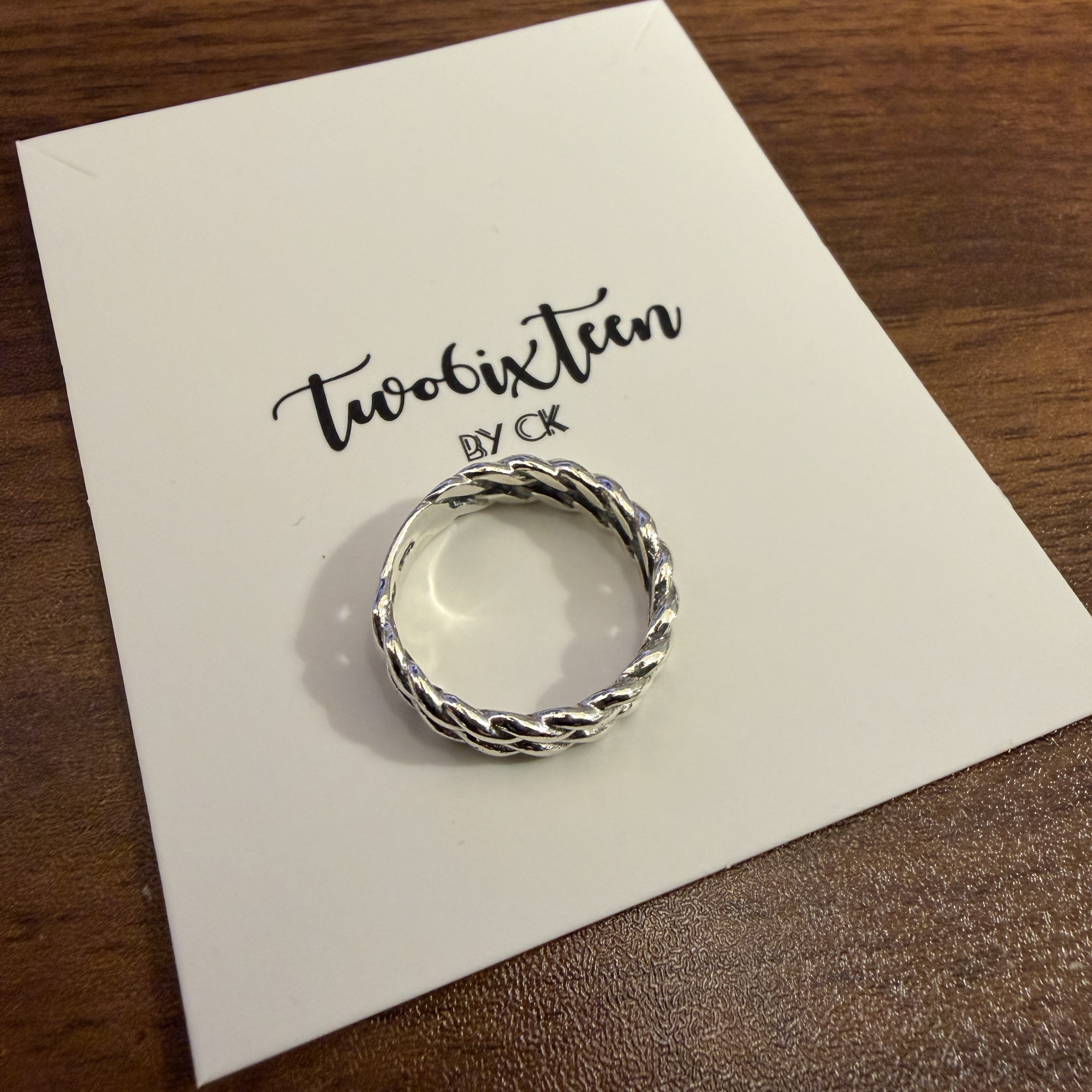 ASR003 麻花雙層閉口戒