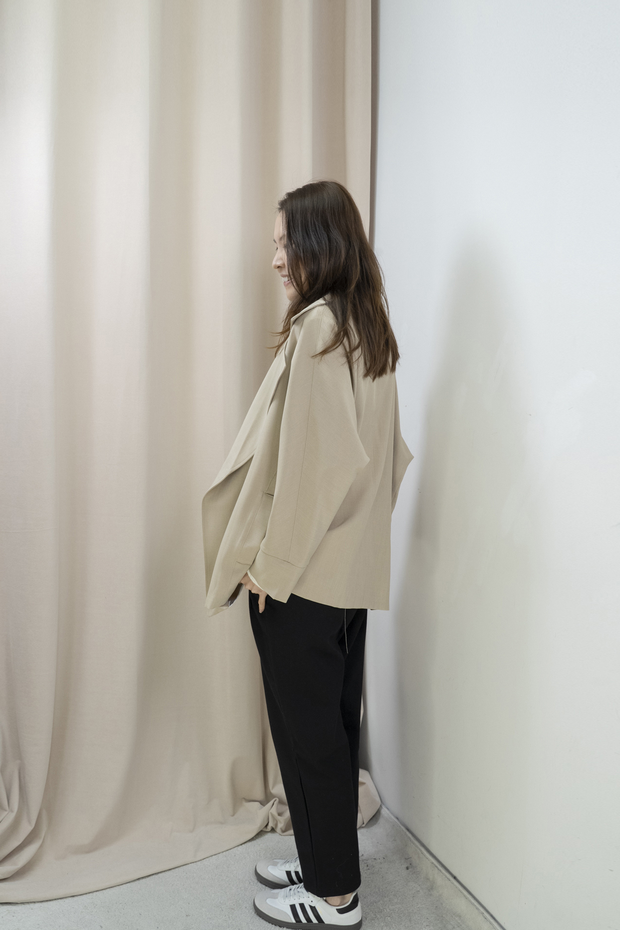 推薦！Smart Causal 必備大翻領西外（卡其啡色）