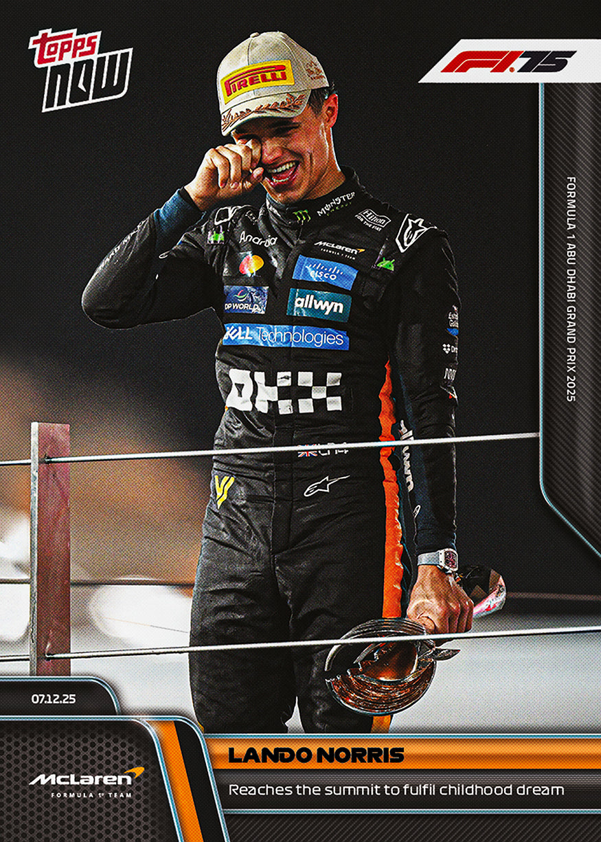 Lando Norris - 2025 F1 Topps NOW® #87 F1 世界冠軍圓夢卡｜PR 6,698
