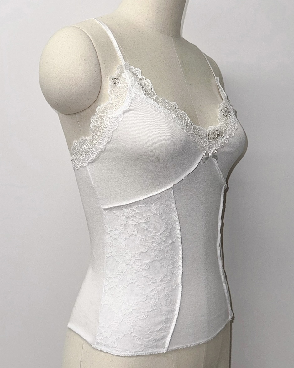 Lace-Trim Paneled Cami