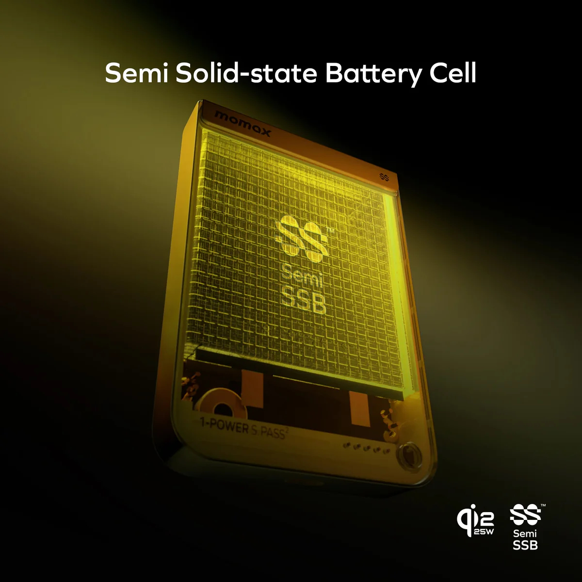 Momax 1-Power S.Pass² 10000mAh 半固態磁吸流動電源 (CCC 認證)