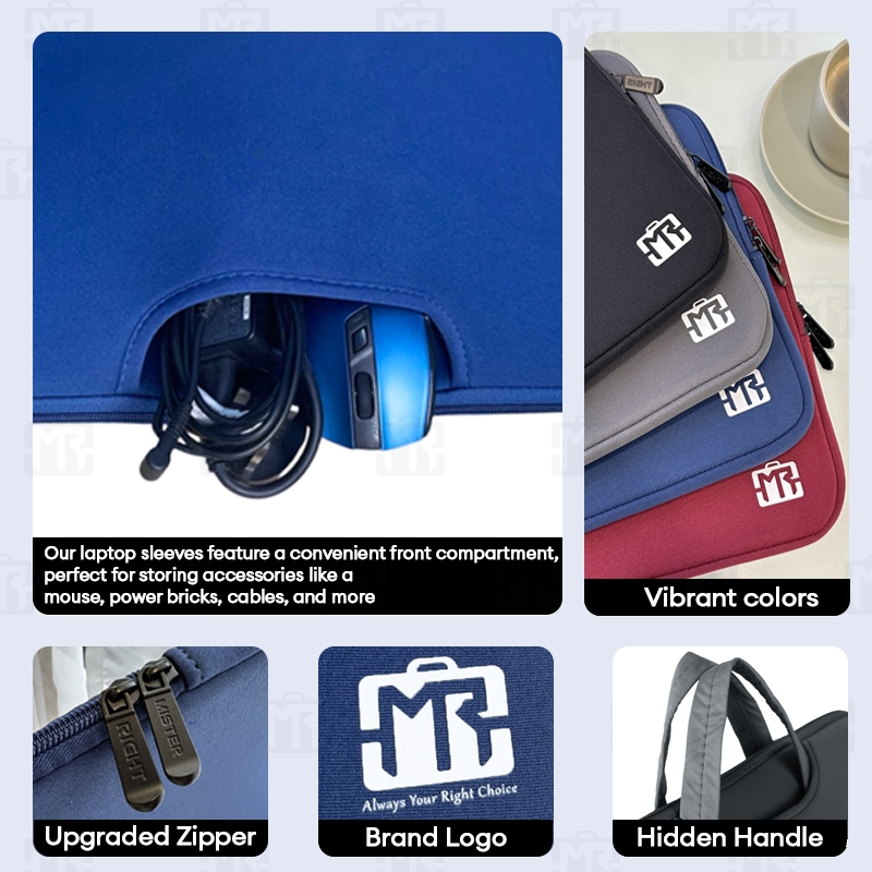 11 - 15.6 Inch Mister Right Handle Sponge Laptop Sleeve