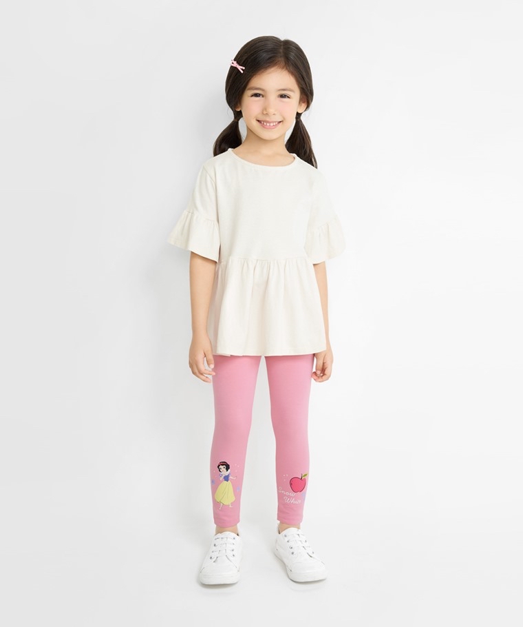 ☀️預訂 台灣直送☀️迪士尼公主系列三色人物印花彈力九分打底褲