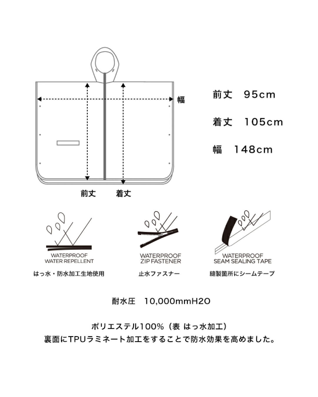 代購【 2026新色 日本 直送 KiU RAIN PONCHO 2nd  rain coat | 經典 防水 斗篷 雨褸 k405 】﻿﻿﻿﻿﻿