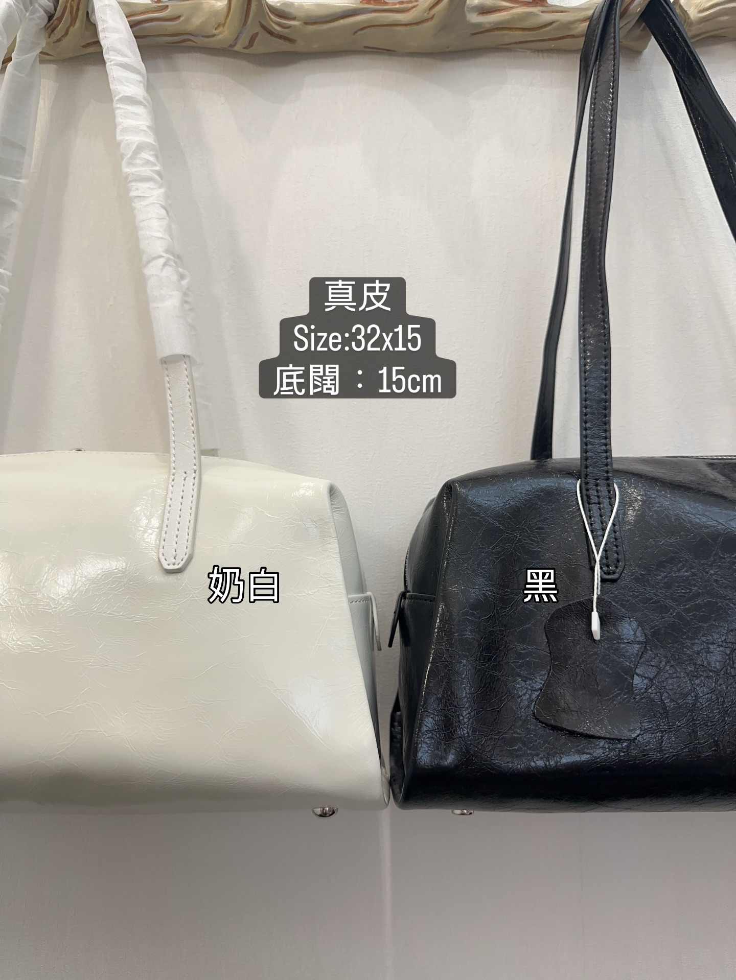 韓國油蠟皮超輕單肩包