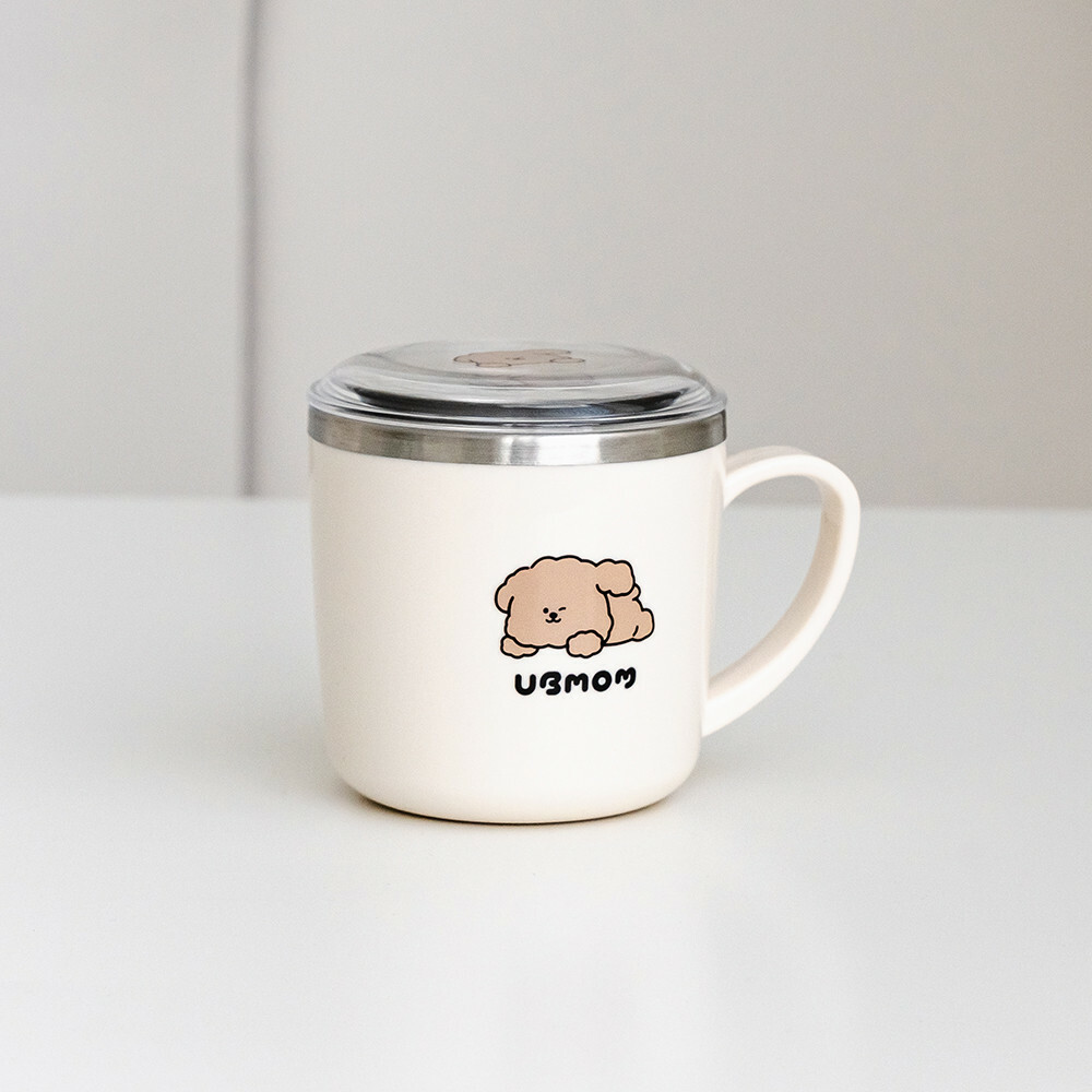 UBMOM 不銹鋼304帶蓋杯-MongMong狗