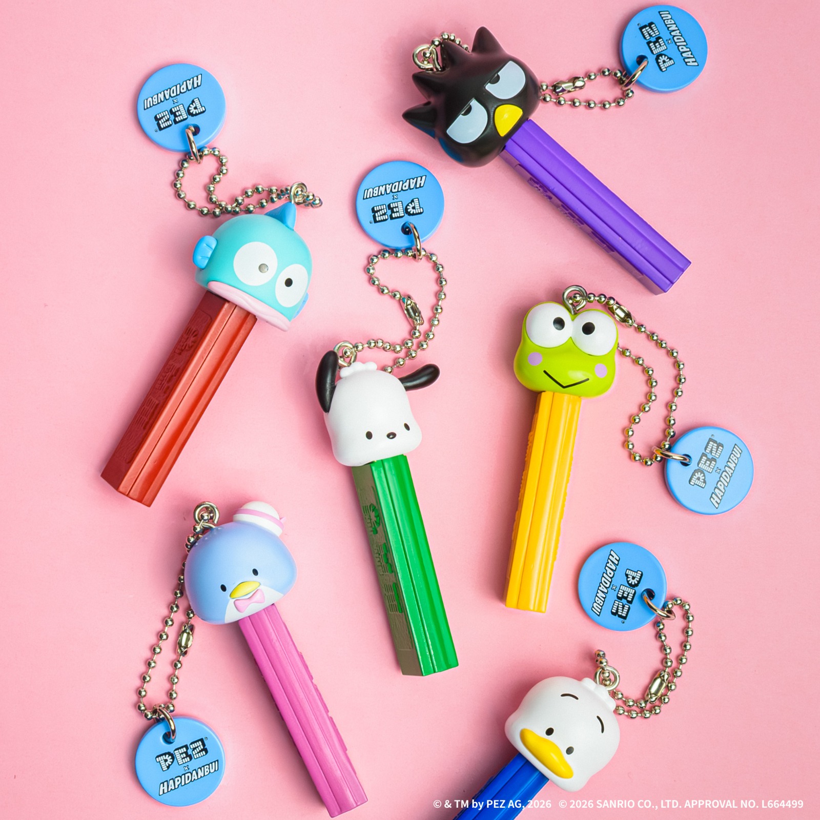 Sanrio PEZ x Hapidanbui 掛飾