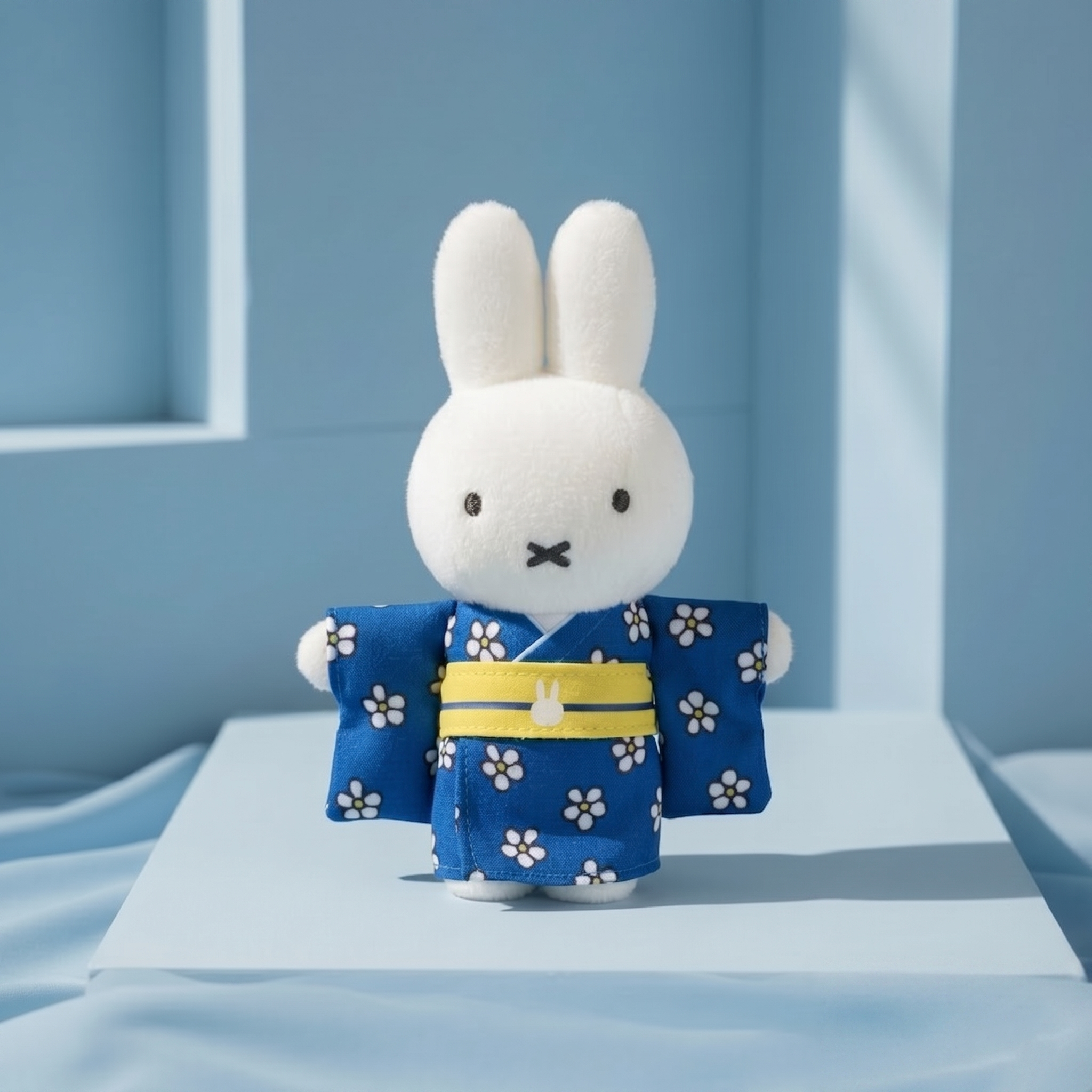 Miffy - 公仔掛飾 (藍色白花和服款)