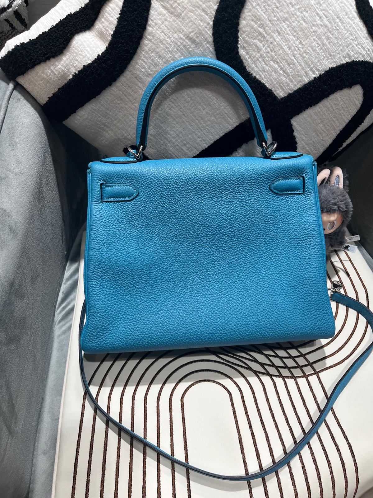 Hermes Kelly 28 STAMP [ R ] 松石藍色銀扣 100%Authentic, 98%new ✅key lock ✅dust bag ✅box