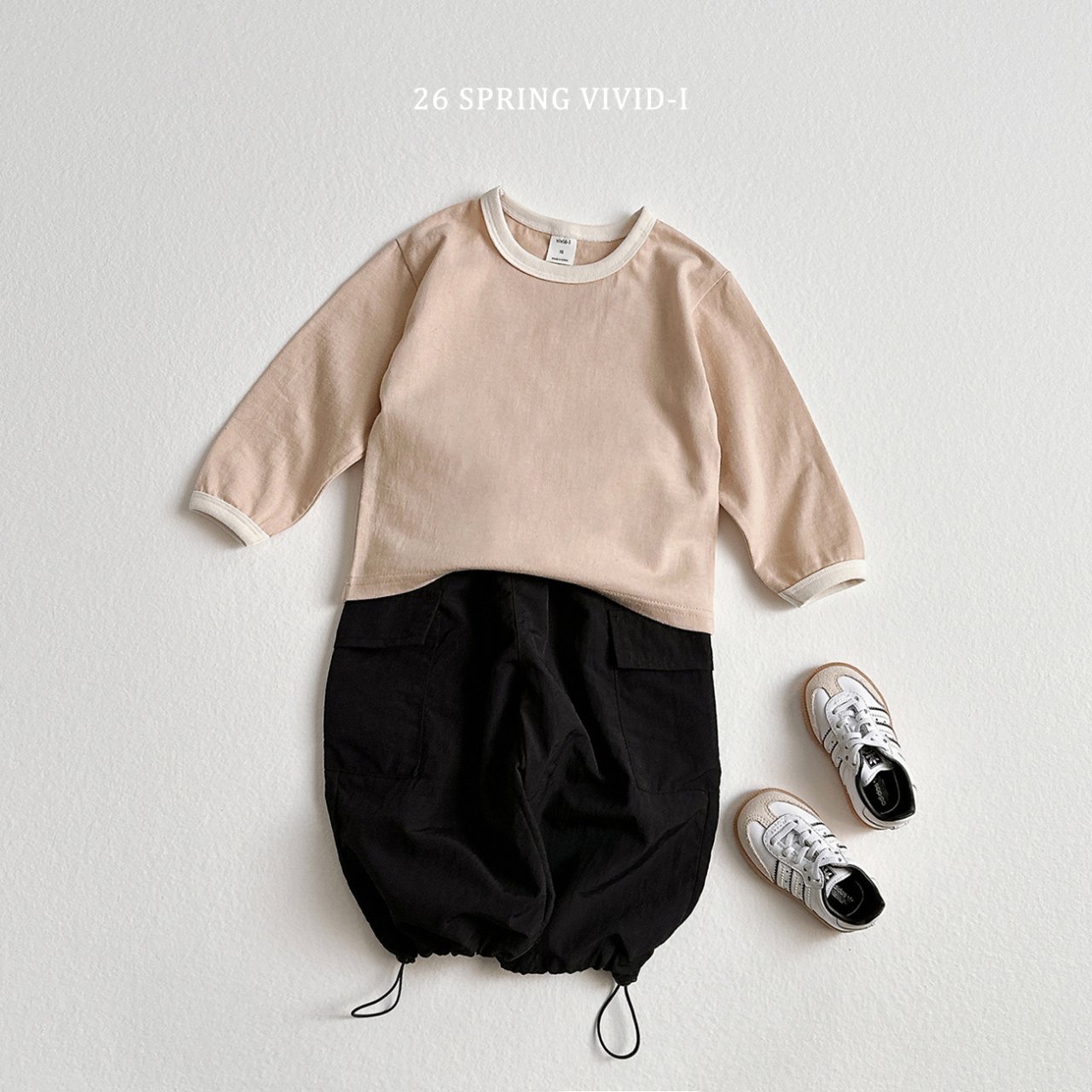 🌸預訂 韓國直送🌸🇰🇷VIVIDI三色撞色領寬鬆長袖上衣