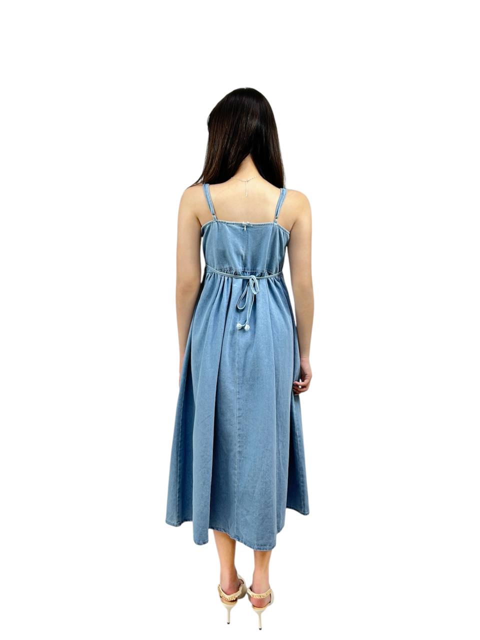 W010 - Denim Midi Dress