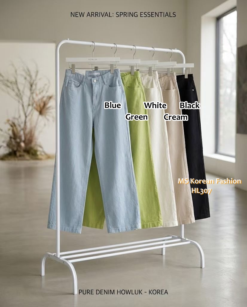 HL307 韓國🌼Howluk春版彈力棉闊筒褲