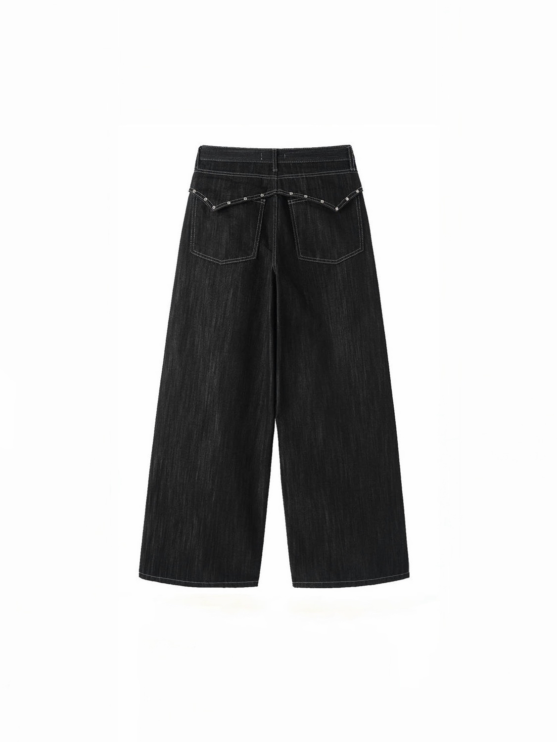 Studded Non-Fade Wide-Leg Pants
