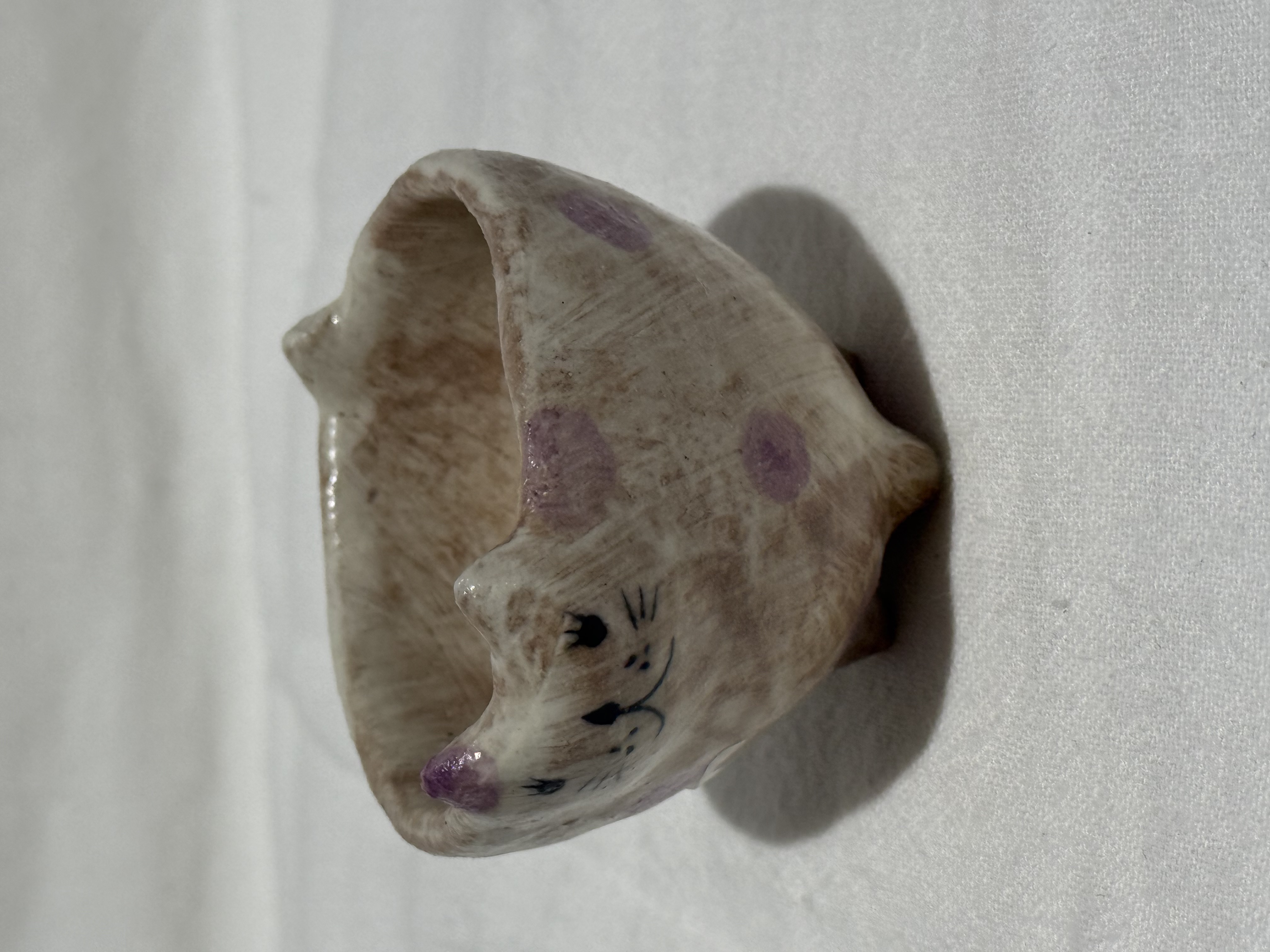 水玉工房 小貓酒杯 茶杯 小豆皿 紫色團點