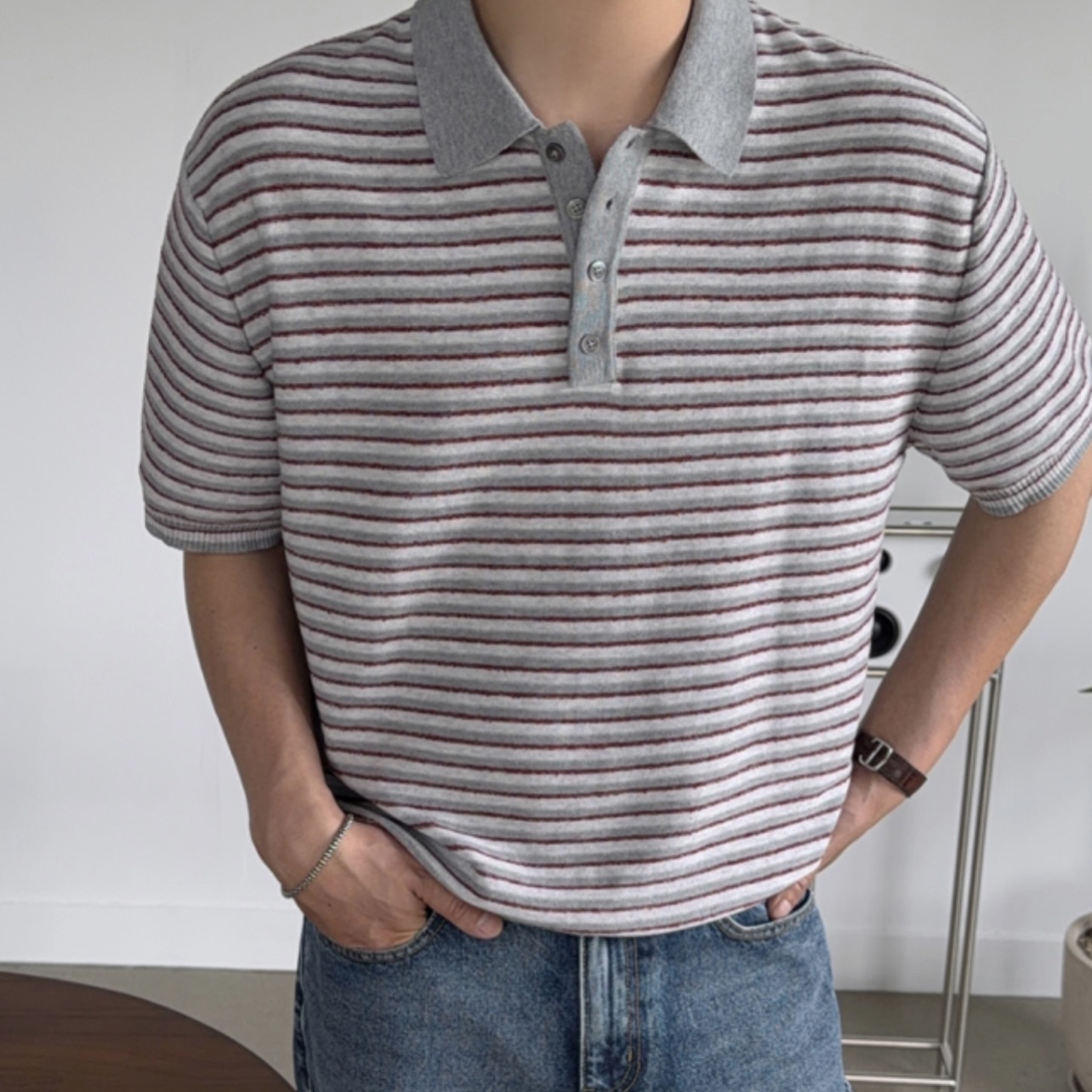 🇰🇷橫間4鈕扣領Polo | Four Button Polo