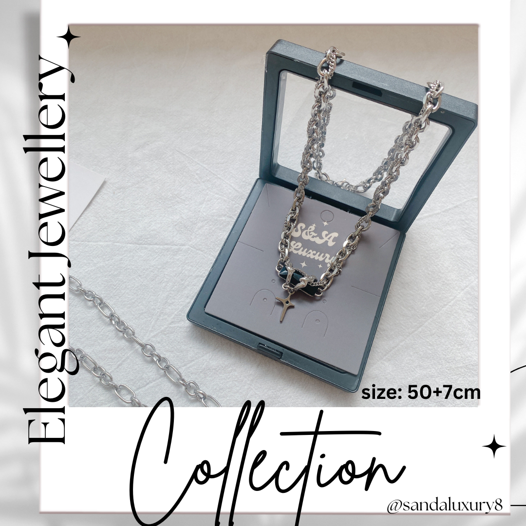 Titanium Steel Chain with Cross Pendant Necklace  