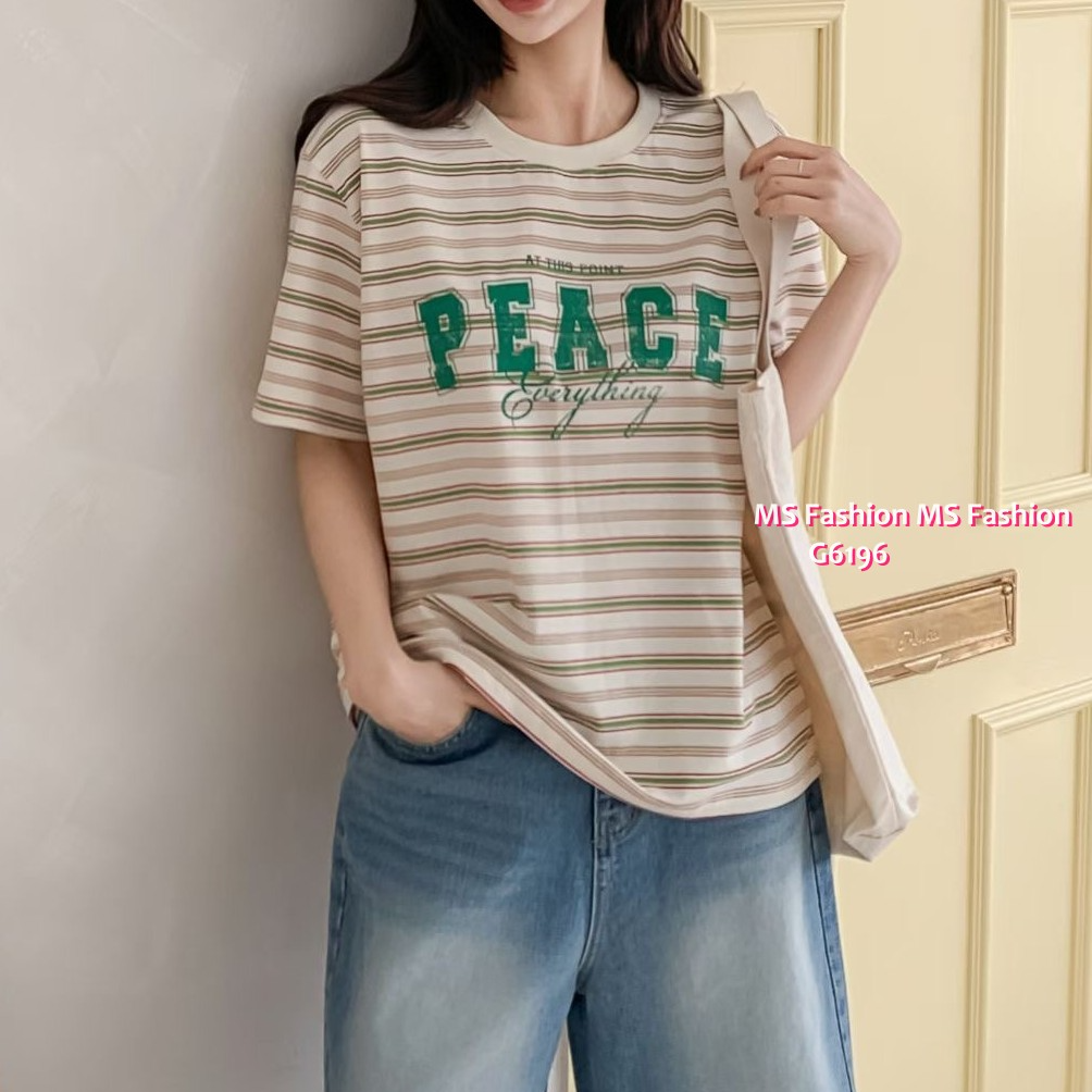 G6196 韓國🇰🇷靚色字母橫間top