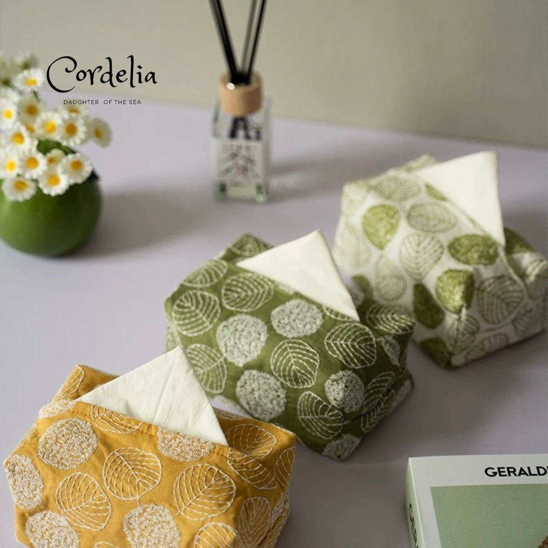 Cordelia森林之葉刺繡紙巾套