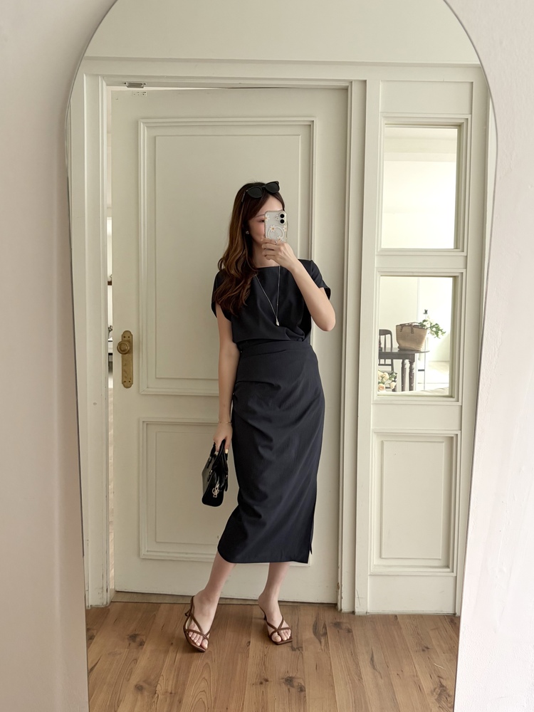 Lyra Ruched Set (Navy)