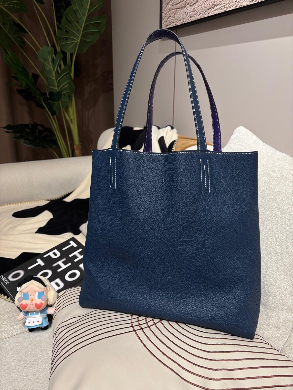 Hermes Double Sens 36 Tote Bag Stamp [Q] TC粒粒牛皮 100%Authentic, 98%New ✅Dust bag 