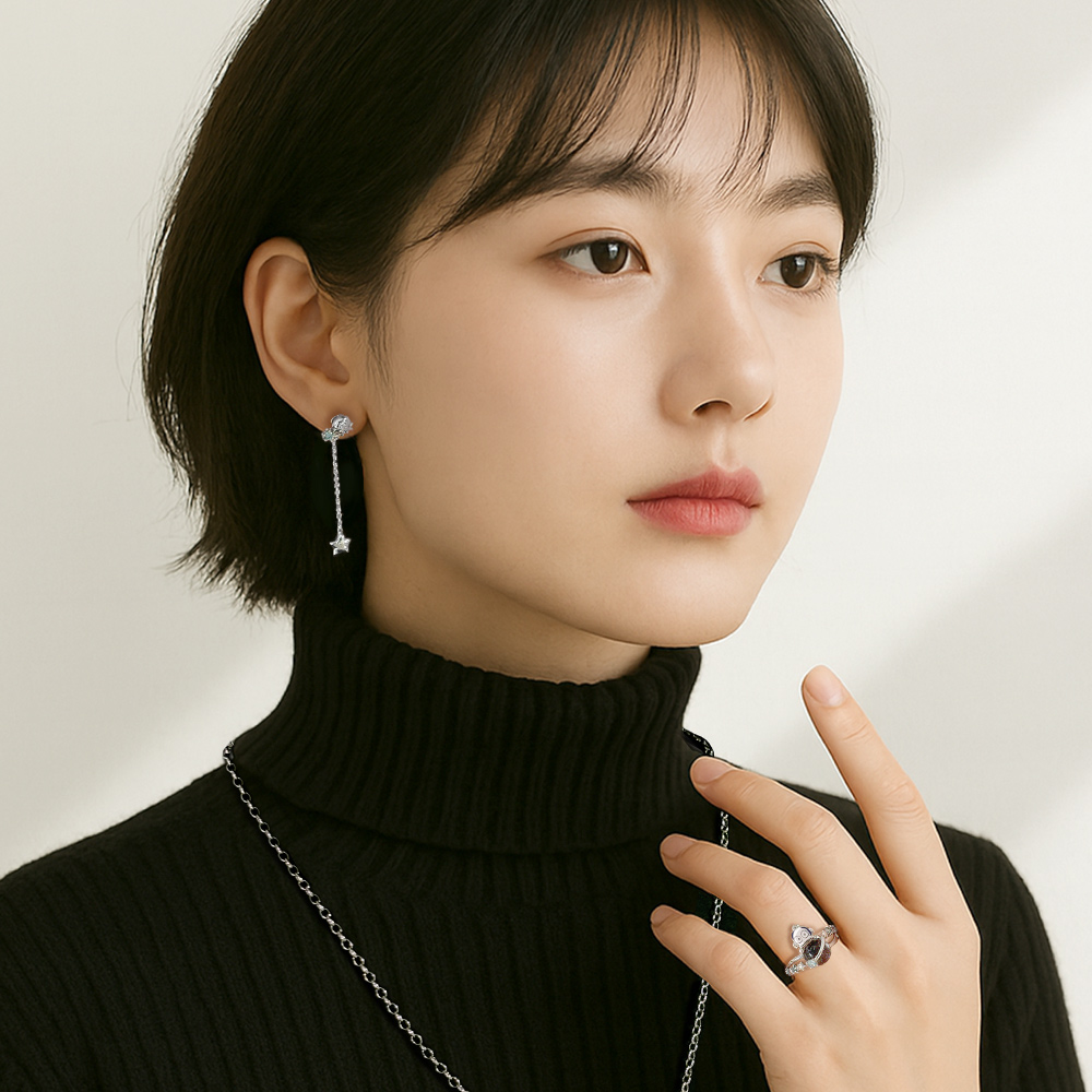 📦訂購 台灣限定 三麗鷗SanrioＸSTORY 故事銀飾 Hangyodon 星球系列 水怪 晶鑽造型耳環