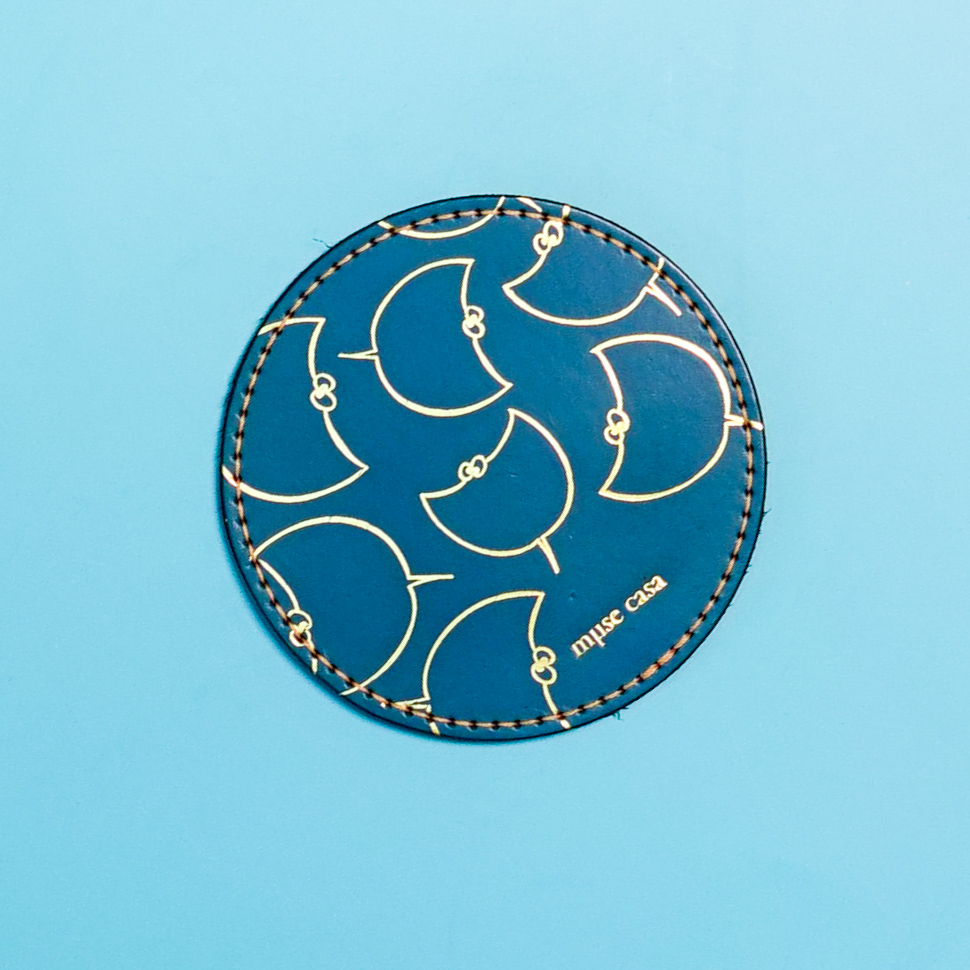 【魔鬼魚系列】魔鬼魚皮革杯墊 (MC-MR07)