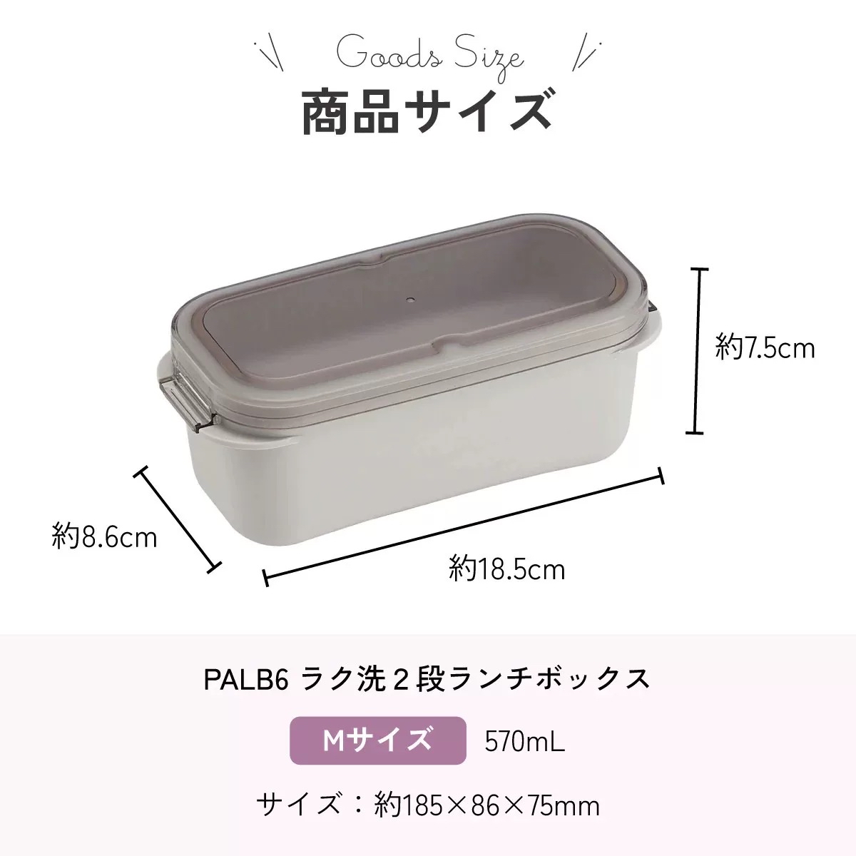 日本Skater 簡約雙層便當盒