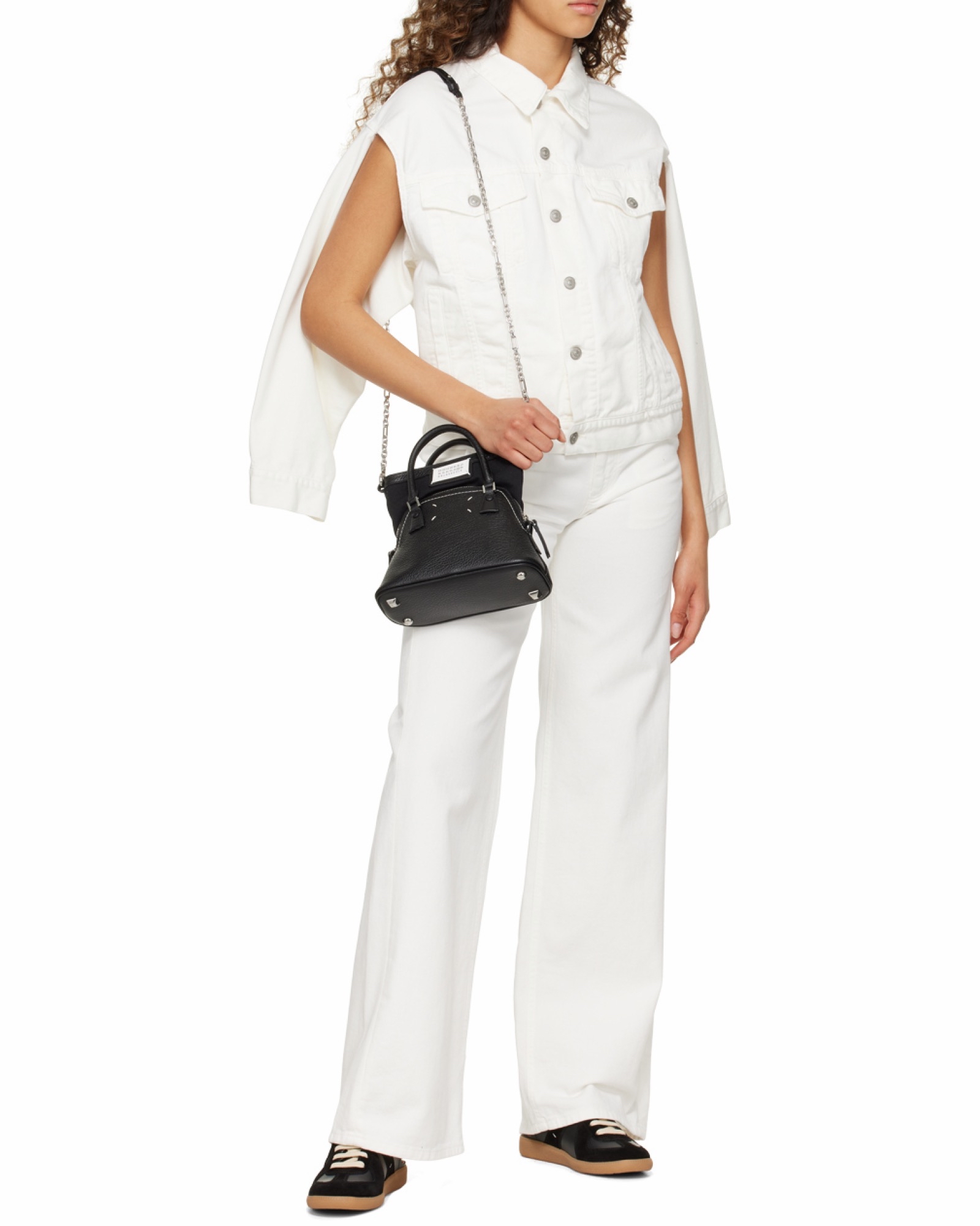 Maison Margiela 女士 微型5AC 徽標單肩包均碼碼MICRO、22cm*10cm*15cm 