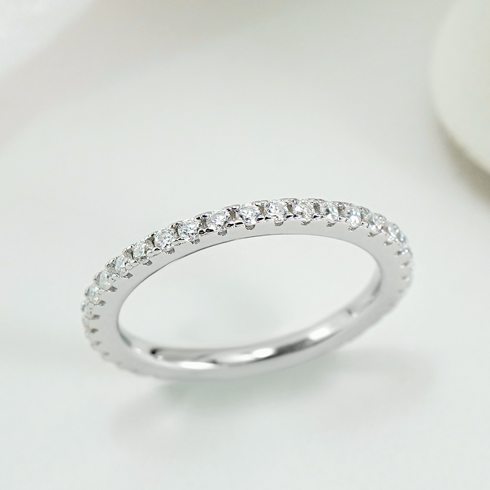 📦訂購 台灣限定 STORY 故事銀飾 唯一 密鑲排鑽莫桑石純銀線戒 戒指