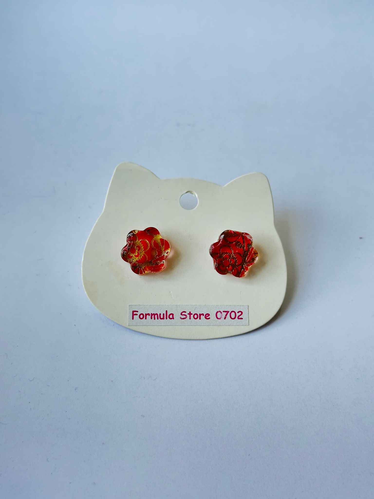 紅色花朵耳環 - Formula Store C702
