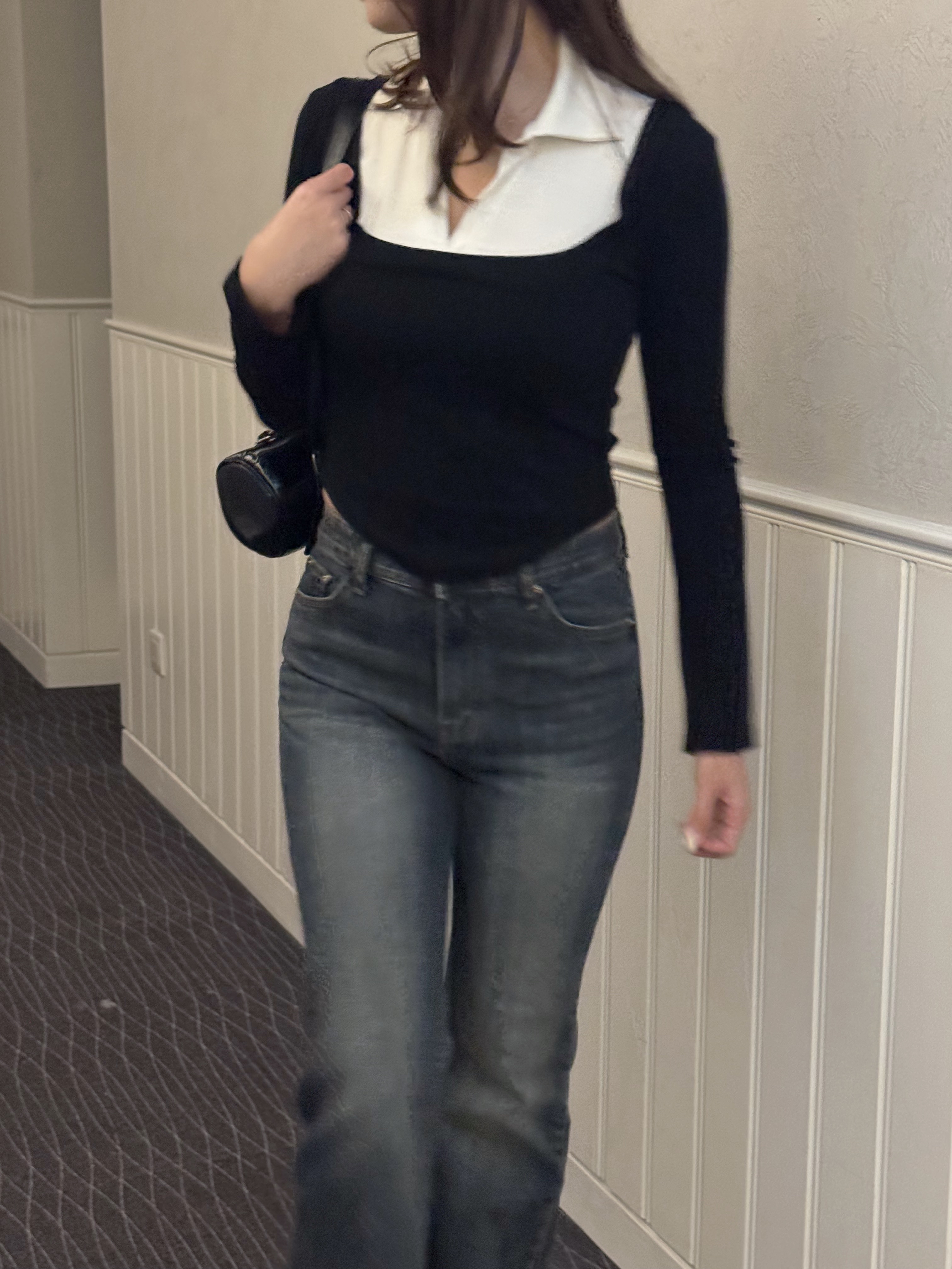 歐美幼坑紋假兩件長袖上衣(三色入)