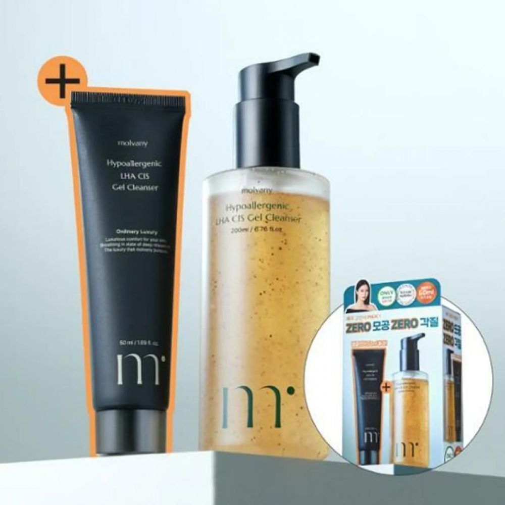 $135套。韓國🇰🇷Molvany 光透柔膚潔面凝膠200ml+50ml