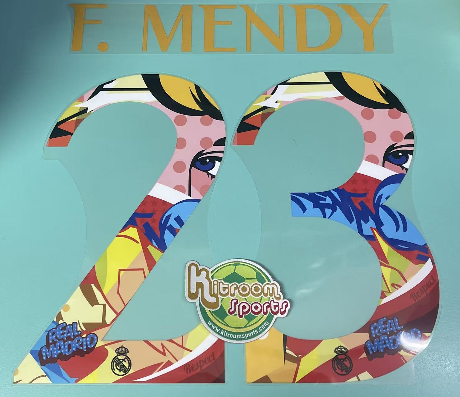 2023-24 Real Madrid Away US Tour Nameset #23 F.MENDY
