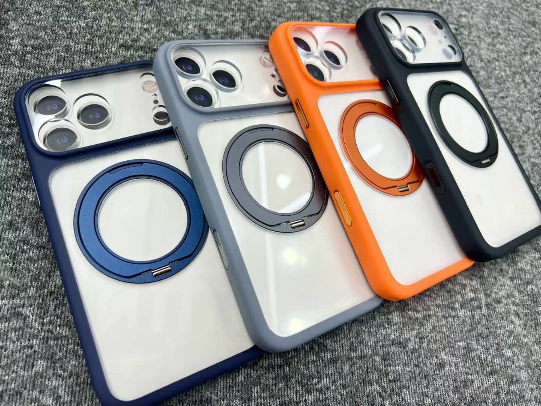 iPhone 17 Pro/ 17 Pro Max 劲盾360°旋转支架磁吸壳 | 横竖屏支撑 | 软边硬背防摔 | 独立相机键+挂绳孔