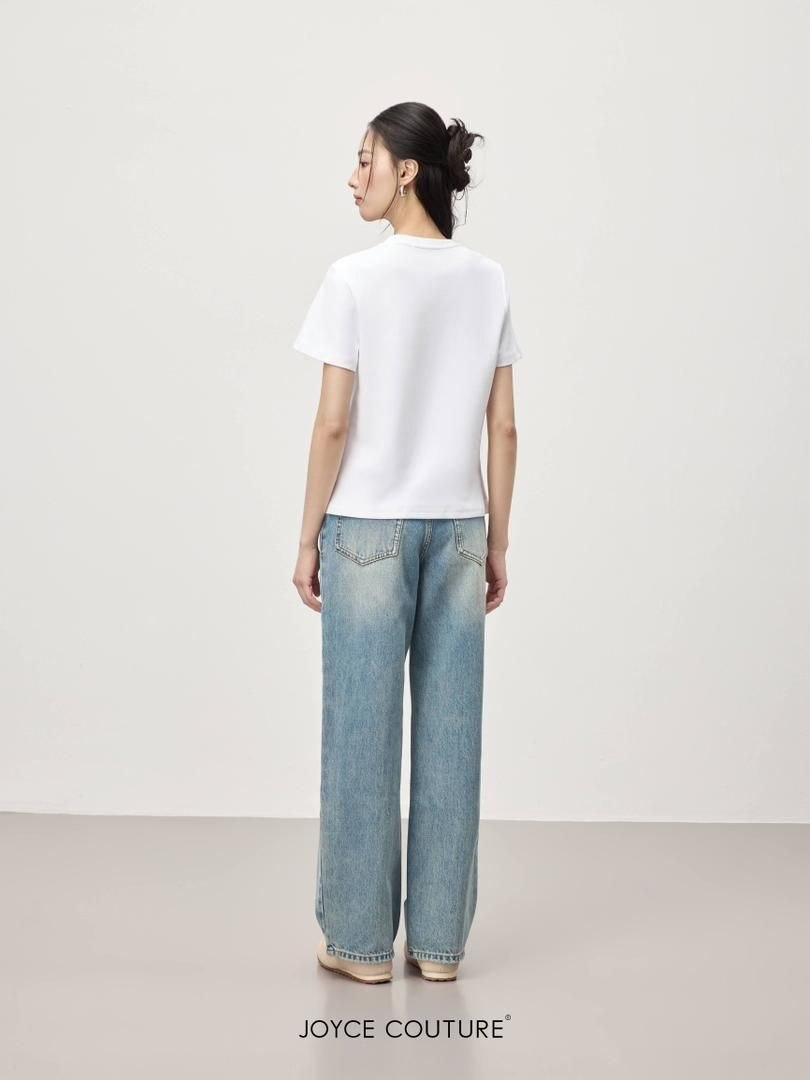 绣鸭修身T恤 T0063