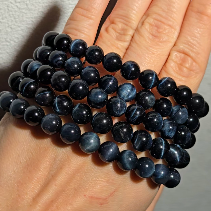 Blue tiger's eye bracelet from South Africa - JW95