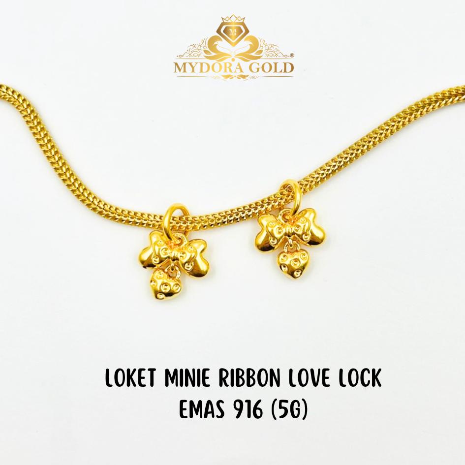 MYDORA Loket Minie Ribbon Love Lock (5G) l EMAS 916/22K
