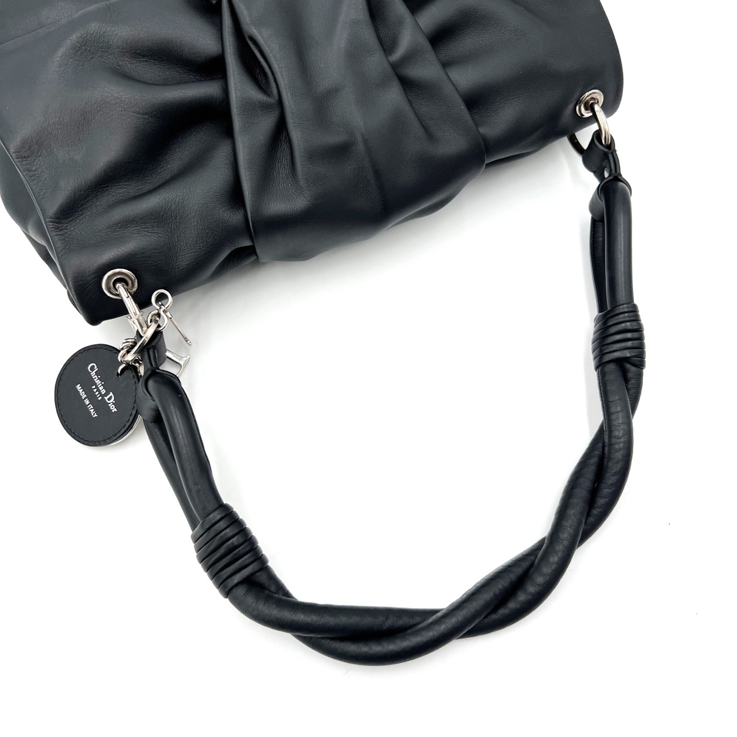 【預訂貨品】Dior Lady褶皺黑色羊皮腋下包