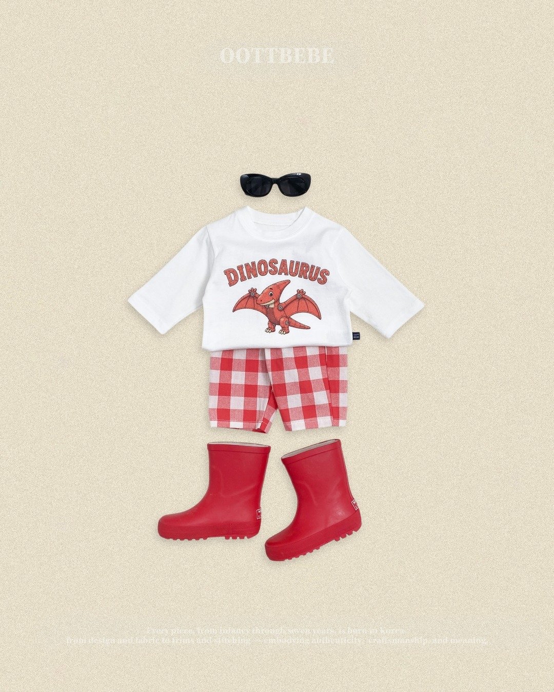 OOTT | Robot dinosaur top and bottom clothes set 