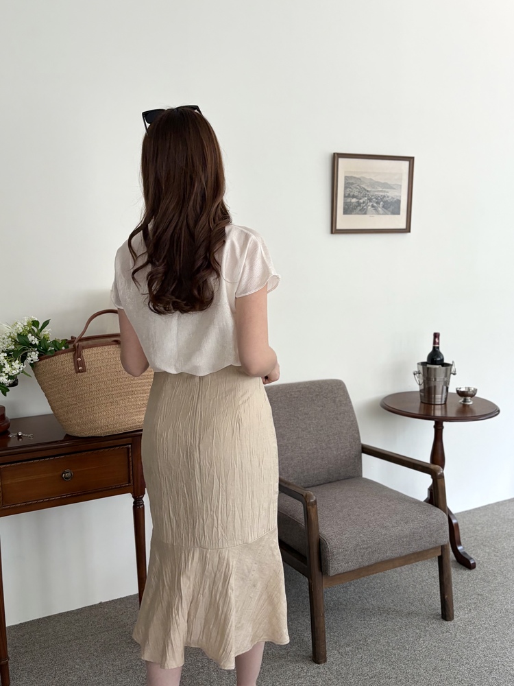 Odette Sheen Top (Ivory)