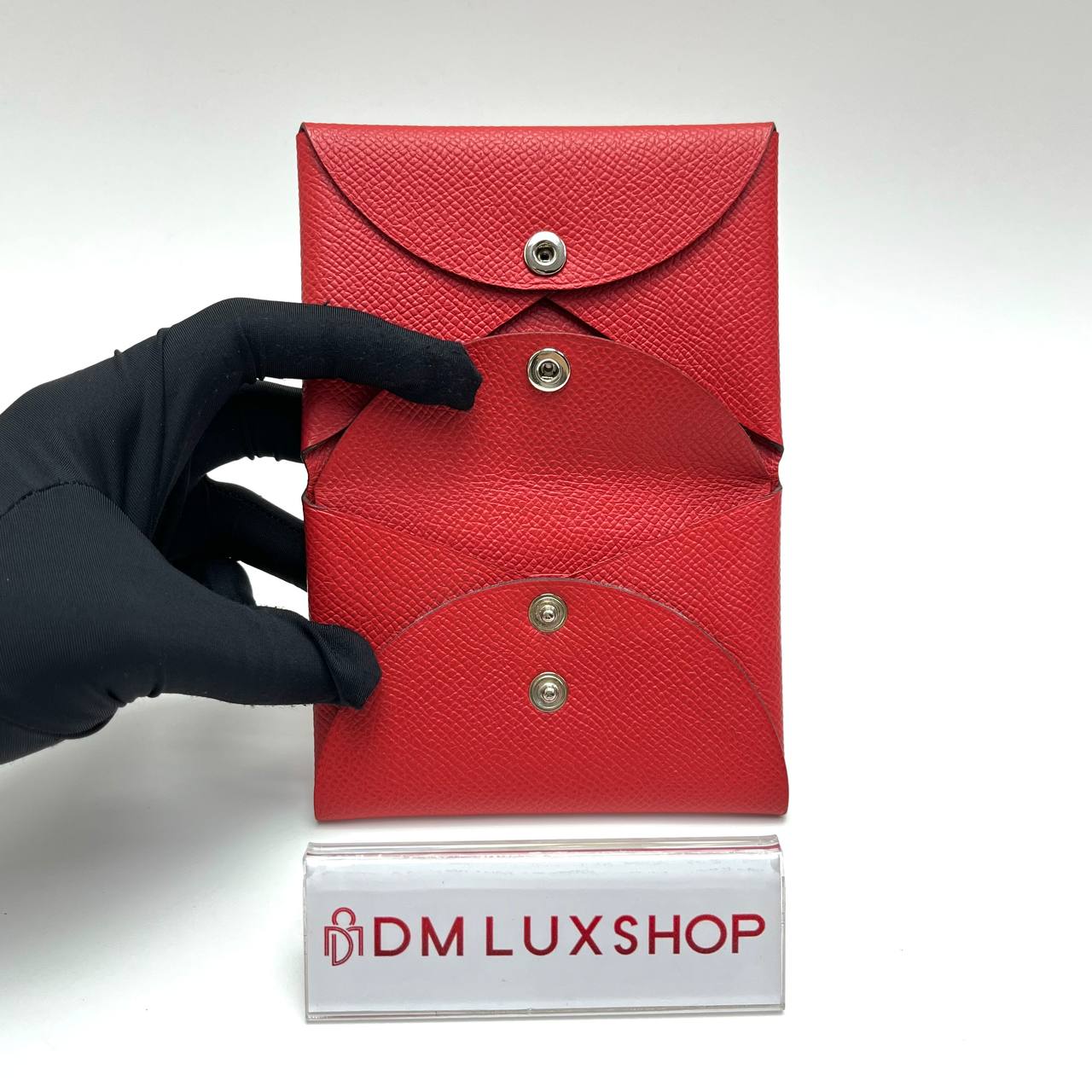 Hermes Calvi Duo Compact Card Holder (Stamp U)