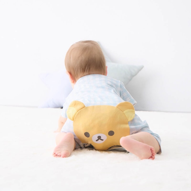 🇯🇵預訂 日本直送🇯🇵Rilakkuma Baby鬆弛熊系列兩色人物屁股面部格紋短袖連身服