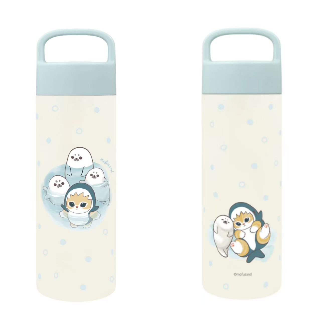 日本直送 新款 Mofusand不銹鋼帶提手保溫保冷水樽 500ml  | Stainless Steel Bottle with Handle