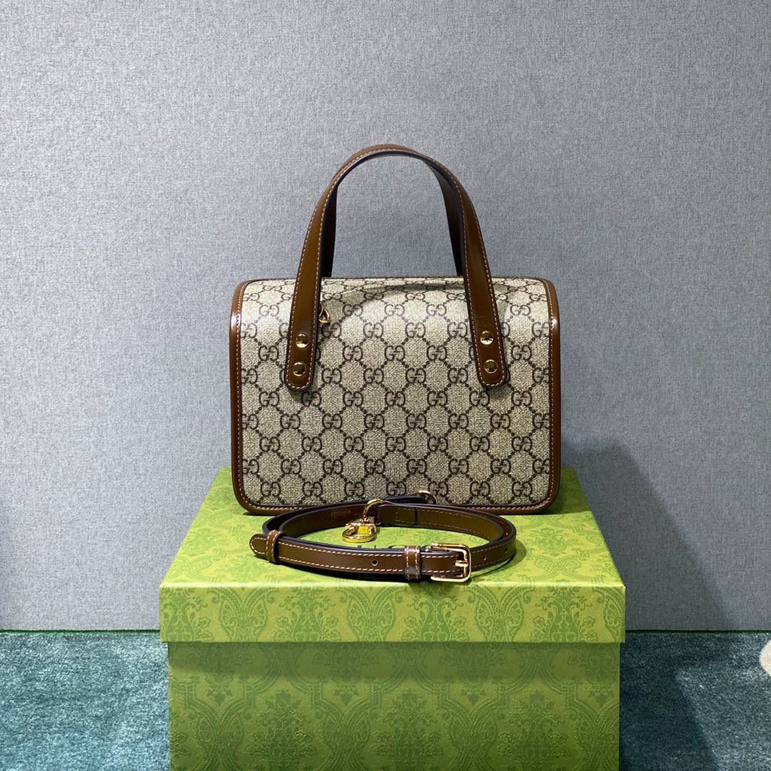 🔥大货实拍图 𝗚𝘂𝗰𝗰𝗶 𝟭𝟵𝟱𝟱 𝗛𝗼𝗿𝘀𝗲𝗯𝗶𝘁迷你手提 型号：645453 尺寸：23*16*12cm