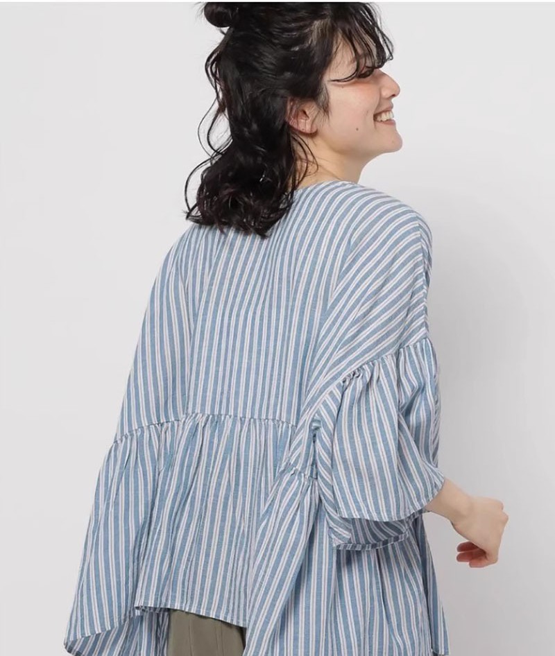 0510 nikoand 正反雙面著亞麻蝙蝠袖襯衫 6月中