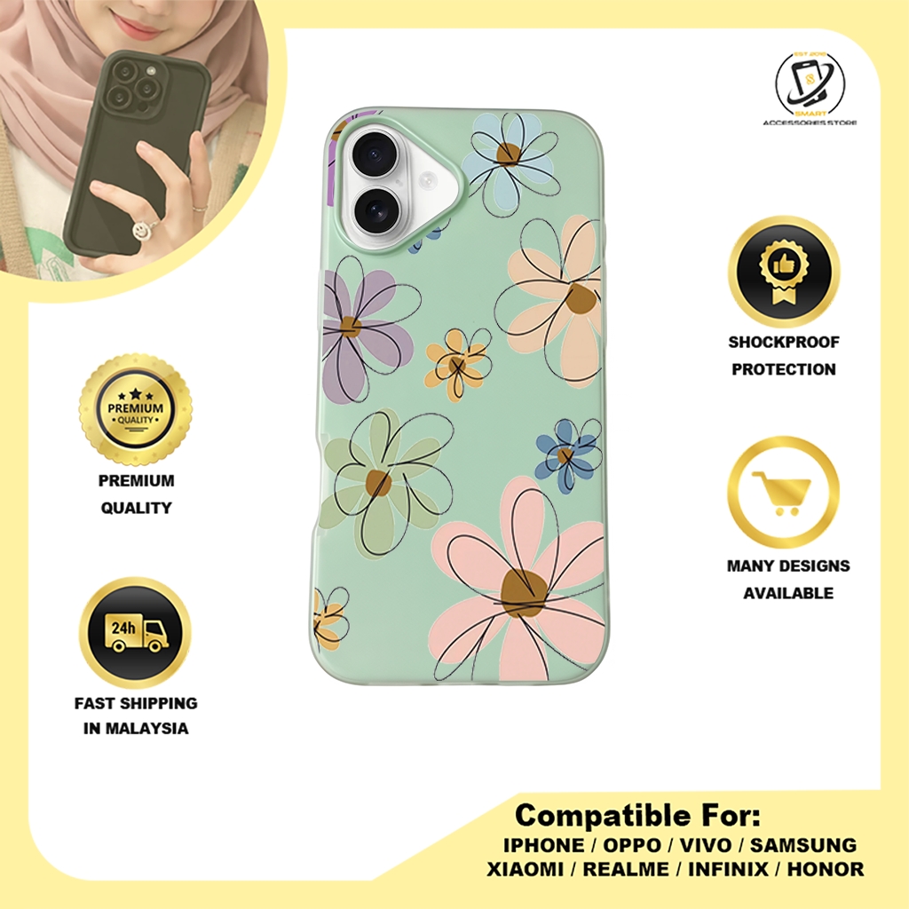 JELLY CASE PHONE FOR IPHONE - DESIGN FLOWER E